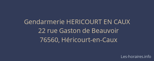 Gendarmerie HERICOURT EN CAUX