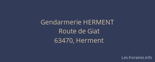 Gendarmerie HERMENT