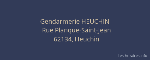 Gendarmerie HEUCHIN