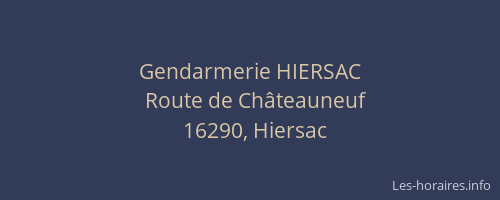 Gendarmerie HIERSAC