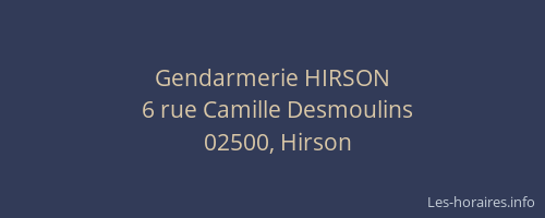 Gendarmerie HIRSON