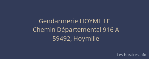 Gendarmerie HOYMILLE