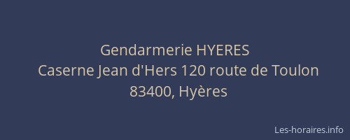 Gendarmerie HYERES