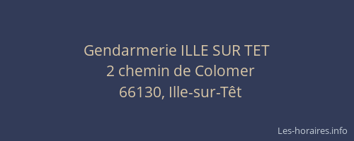 Gendarmerie ILLE SUR TET