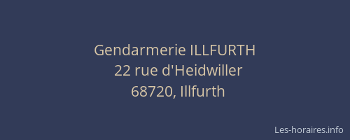Gendarmerie ILLFURTH