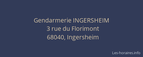 Gendarmerie INGERSHEIM