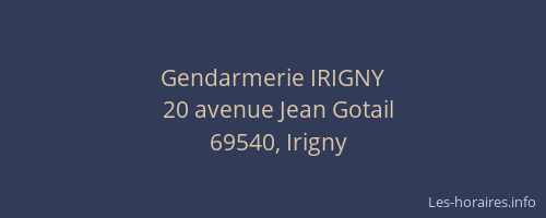 Gendarmerie IRIGNY
