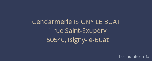 Gendarmerie ISIGNY LE BUAT