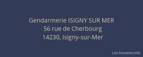 Gendarmerie ISIGNY SUR MER