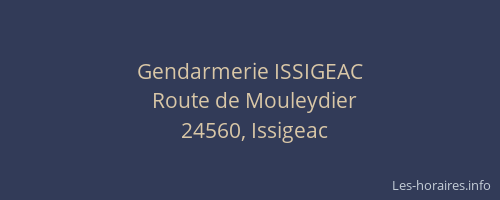 Gendarmerie ISSIGEAC