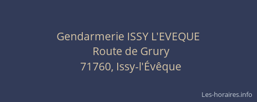 Gendarmerie ISSY L'EVEQUE