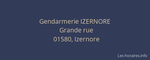 Gendarmerie IZERNORE