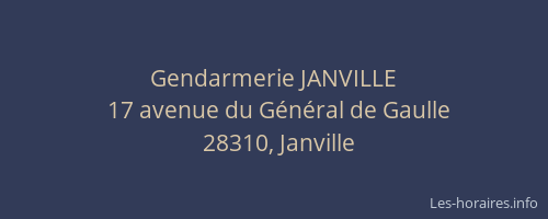 Gendarmerie JANVILLE
