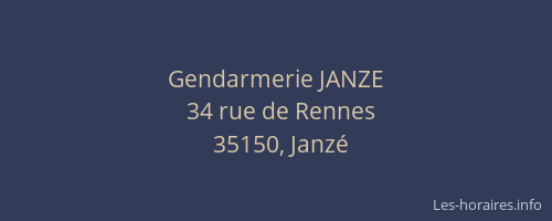 Gendarmerie JANZE