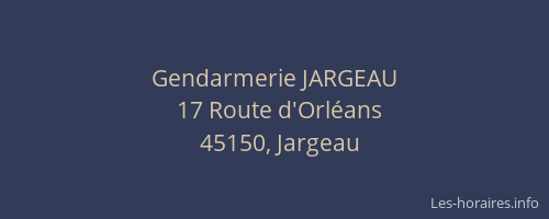 Gendarmerie JARGEAU
