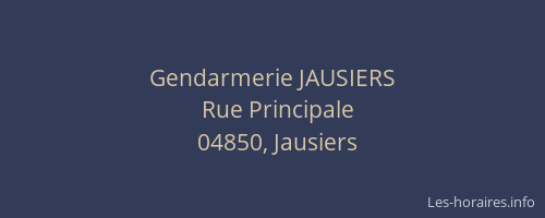 Gendarmerie JAUSIERS