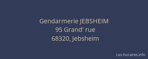 Gendarmerie JEBSHEIM