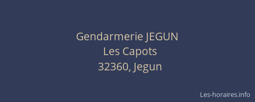 Gendarmerie JEGUN