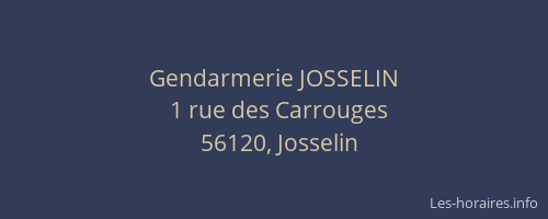 Gendarmerie JOSSELIN