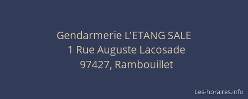 Gendarmerie L'ETANG SALE