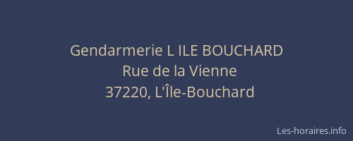 Gendarmerie L ILE BOUCHARD