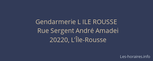 Gendarmerie L ILE ROUSSE