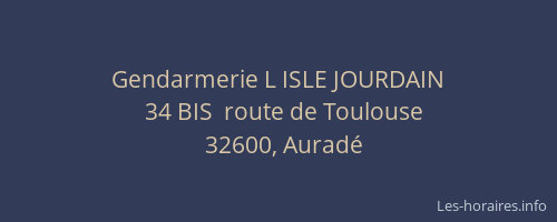 Gendarmerie L ISLE JOURDAIN