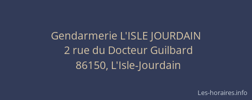 Gendarmerie L'ISLE JOURDAIN