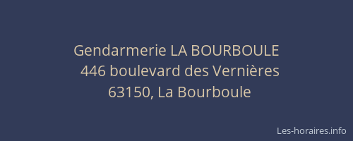 Gendarmerie LA BOURBOULE