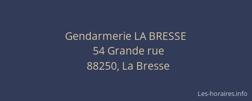 Gendarmerie LA BRESSE