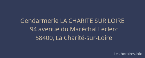 Gendarmerie LA CHARITE SUR LOIRE