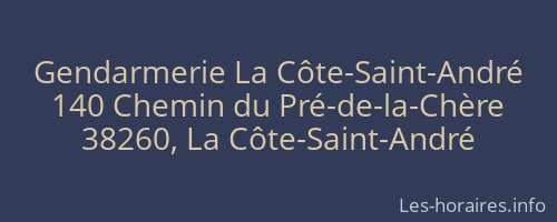 Gendarmerie La Côte-Saint-André