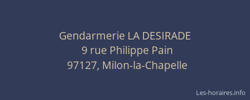 Gendarmerie LA DESIRADE