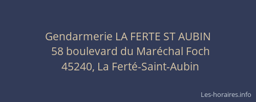 Gendarmerie LA FERTE ST AUBIN
