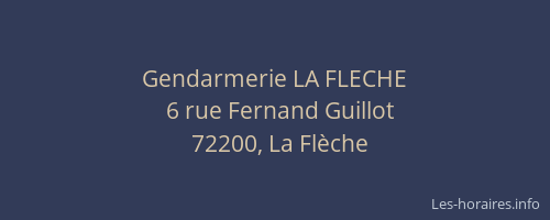 Gendarmerie LA FLECHE