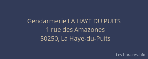 Gendarmerie LA HAYE DU PUITS