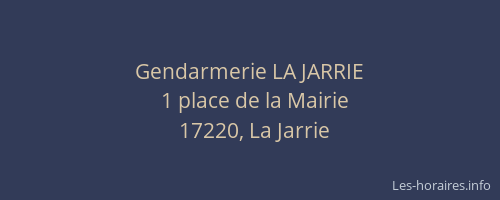 Gendarmerie LA JARRIE
