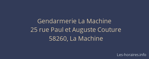 Gendarmerie La Machine