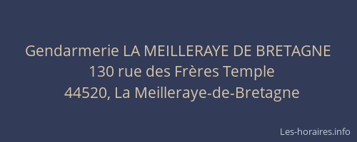Gendarmerie LA MEILLERAYE DE BRETAGNE