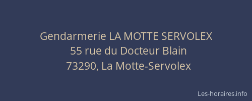 Gendarmerie LA MOTTE SERVOLEX