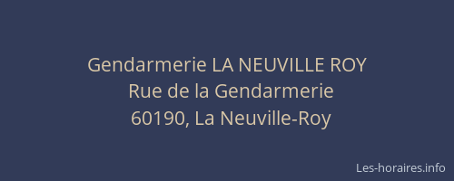 Gendarmerie LA NEUVILLE ROY