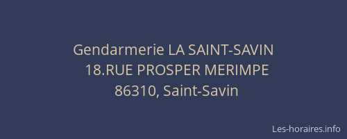 Gendarmerie LA SAINT-SAVIN