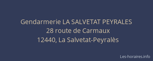 Gendarmerie LA SALVETAT PEYRALES