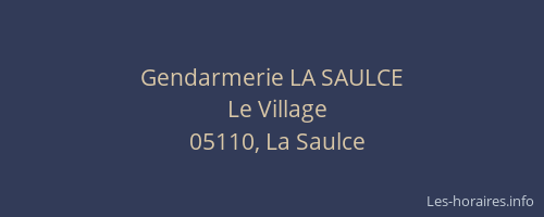 Gendarmerie LA SAULCE