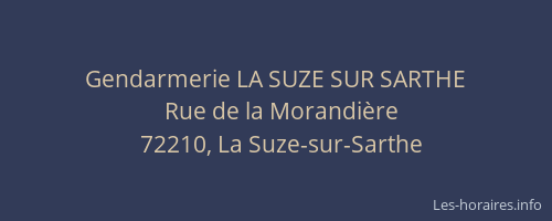 Gendarmerie LA SUZE SUR SARTHE