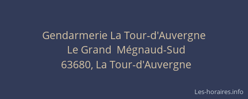 Gendarmerie La Tour-d'Auvergne