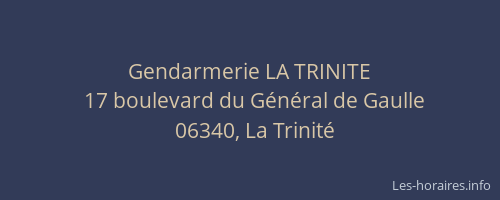 Gendarmerie LA TRINITE