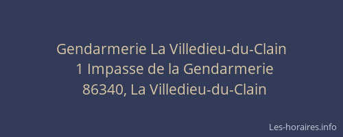 Gendarmerie La Villedieu-du-Clain