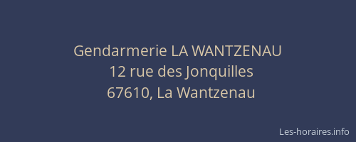 Gendarmerie LA WANTZENAU