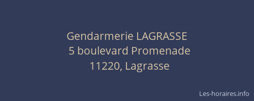 Gendarmerie LAGRASSE